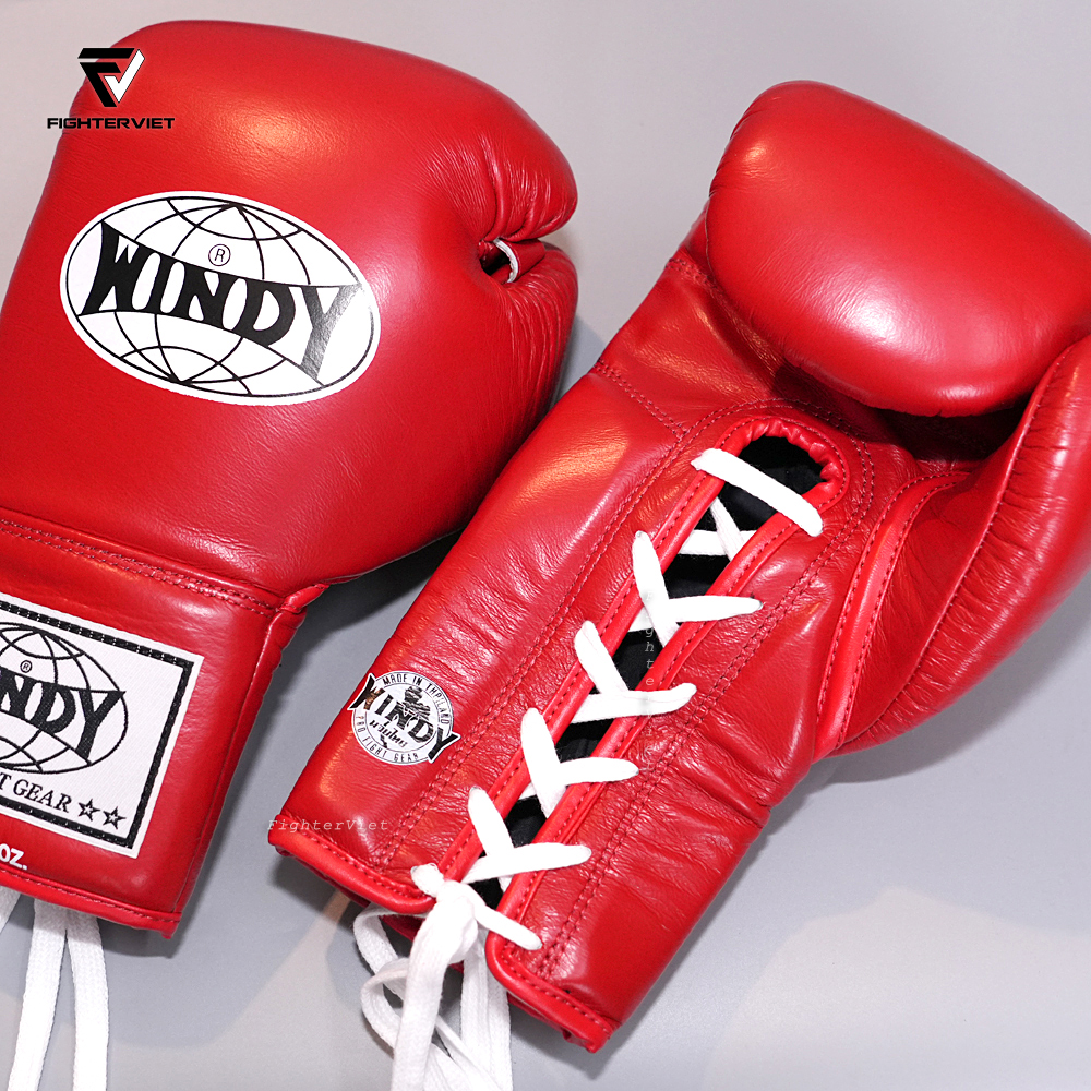 Găng Boxing Windy BGL Đỏ - Windy Boxing Lace-Up Gloves Red 6 Găng Boxing Windy BGL Đỏ - Windy Boxing Lace-Up Gloves Red