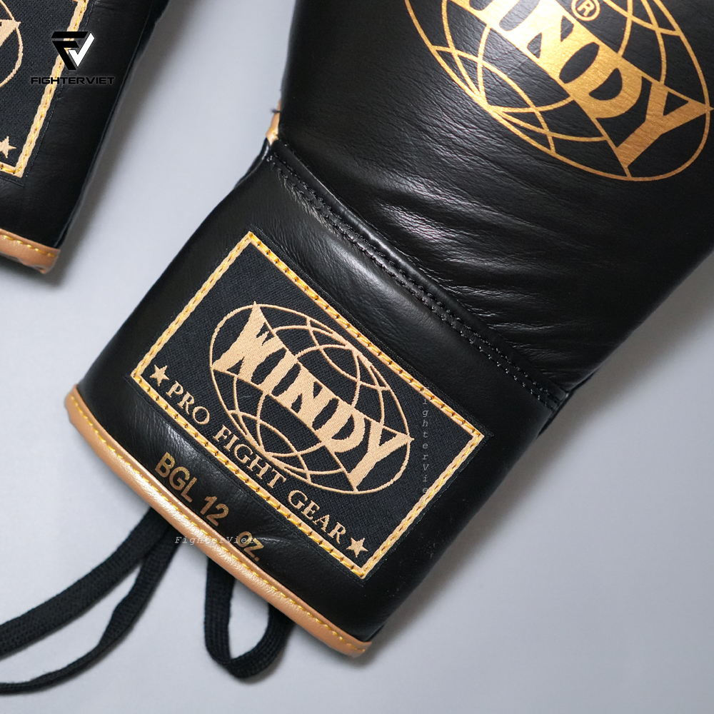 Găng Boxing Windy BGL Đen Vàng - Windy Boxing Lace-Up Gloves Black Gold 7 Găng Boxing Windy BGL Đen Vàng - Windy Boxing Lace-Up Gloves Black Gold