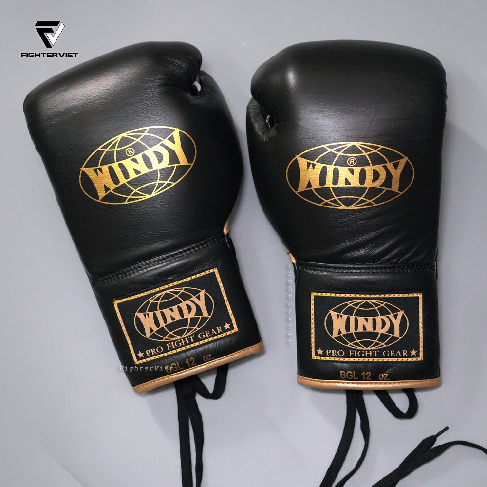 Găng Boxing Windy BGL Đen Vàng - Windy Boxing Lace-Up Gloves Black Gold 6 Găng Boxing Windy BGL Đen Vàng - Windy Boxing Lace-Up Gloves Black Gold