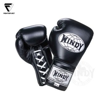 Găng Boxing Windy BGL Đen - Windy Boxing Lace-Up Gloves Black
