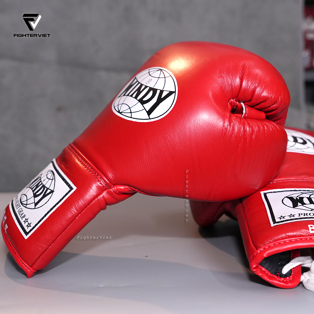 Găng Boxing Windy BGL Đỏ - Windy Boxing Lace-Up Gloves Red 9 Găng Boxing Windy BGL Đỏ - Windy Boxing Lace-Up Gloves Red