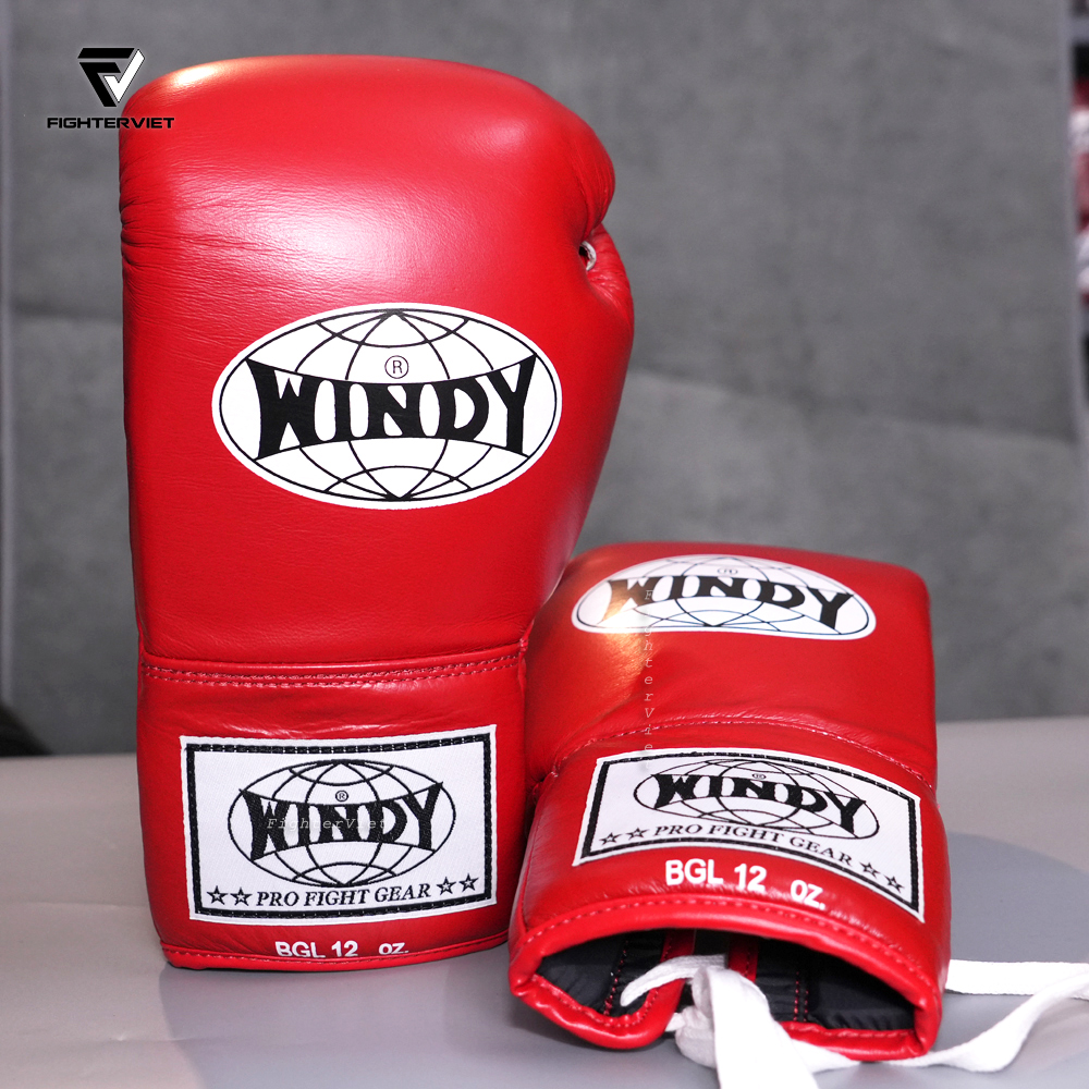 Găng Boxing Windy BGL Đỏ - Windy Boxing Lace-Up Gloves Red 7 Găng Boxing Windy BGL Đỏ - Windy Boxing Lace-Up Gloves Red