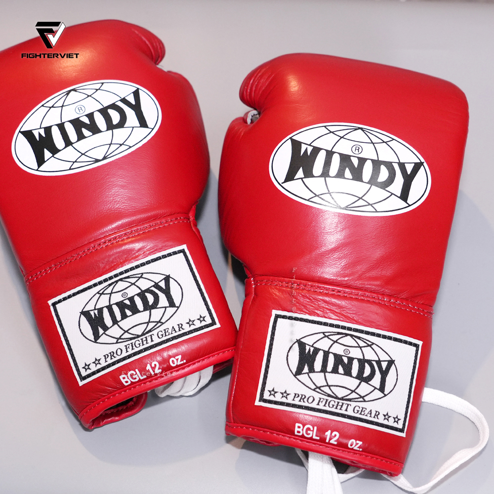 Găng Boxing Windy BGL Đỏ - Windy Boxing Lace-Up Gloves Red 2 Găng Boxing Windy BGL Đỏ - Windy Boxing Lace-Up Gloves Red - Ảnh 2
