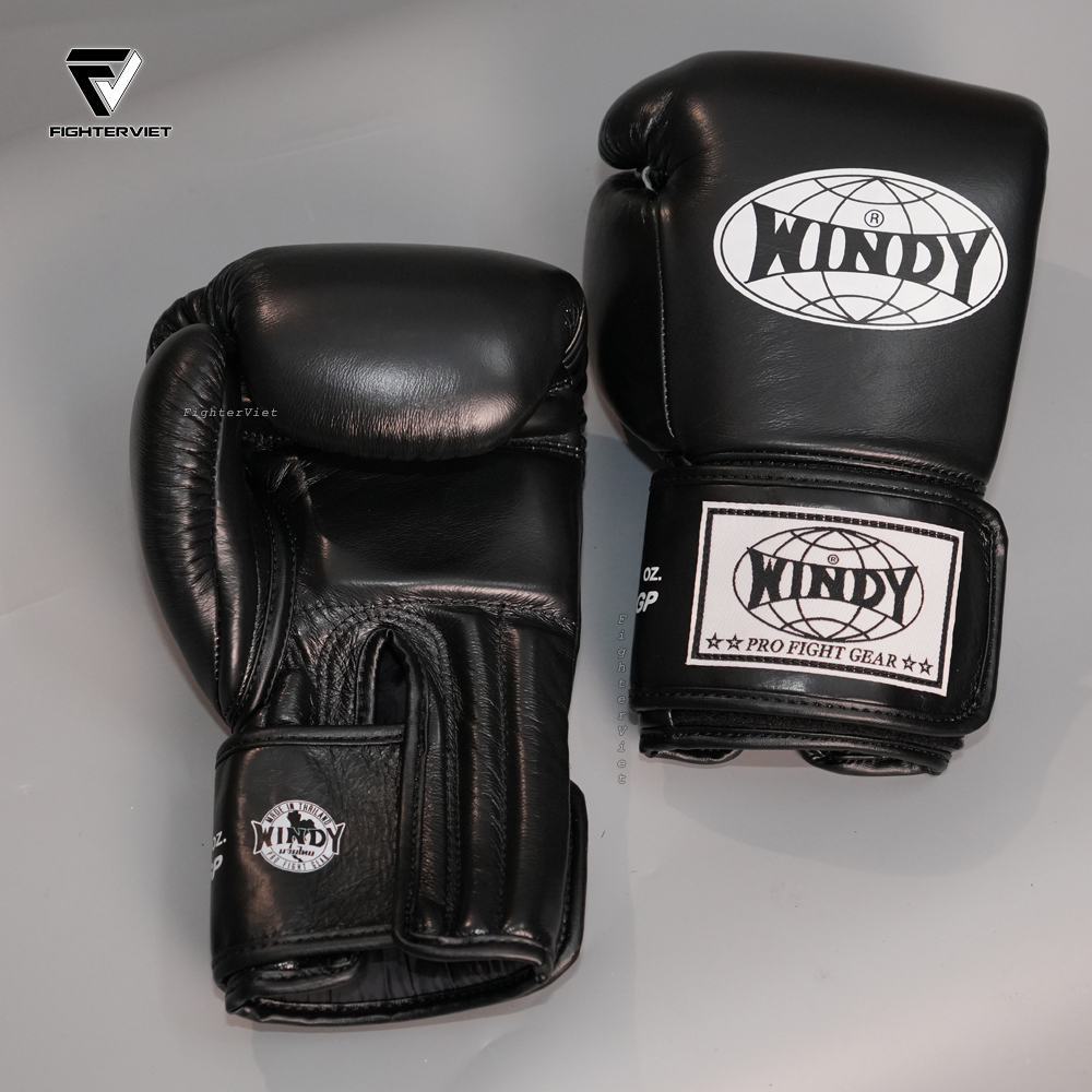 Găng Boxing Windy BGP Đen - Windy Boxing Muay Thai Gloves Black