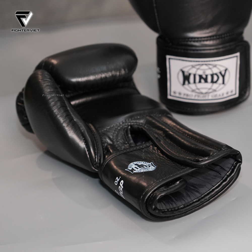 Găng Boxing Windy BGP Đen - Windy Boxing Muay Thai Gloves Black
