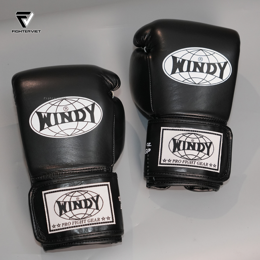 Găng Boxing Windy BGP Đen - Windy Boxing Muay Thai Gloves Black