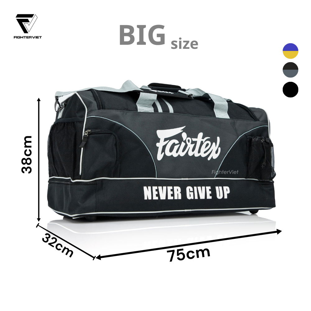 Túi Fairtex BAG2 Fairtex Gym Bag - Đen Xám