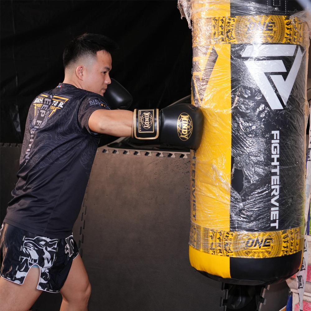 Găng Boxing Windy BGVH Đen Vàng - Windy Boxing Gloves Black Gold