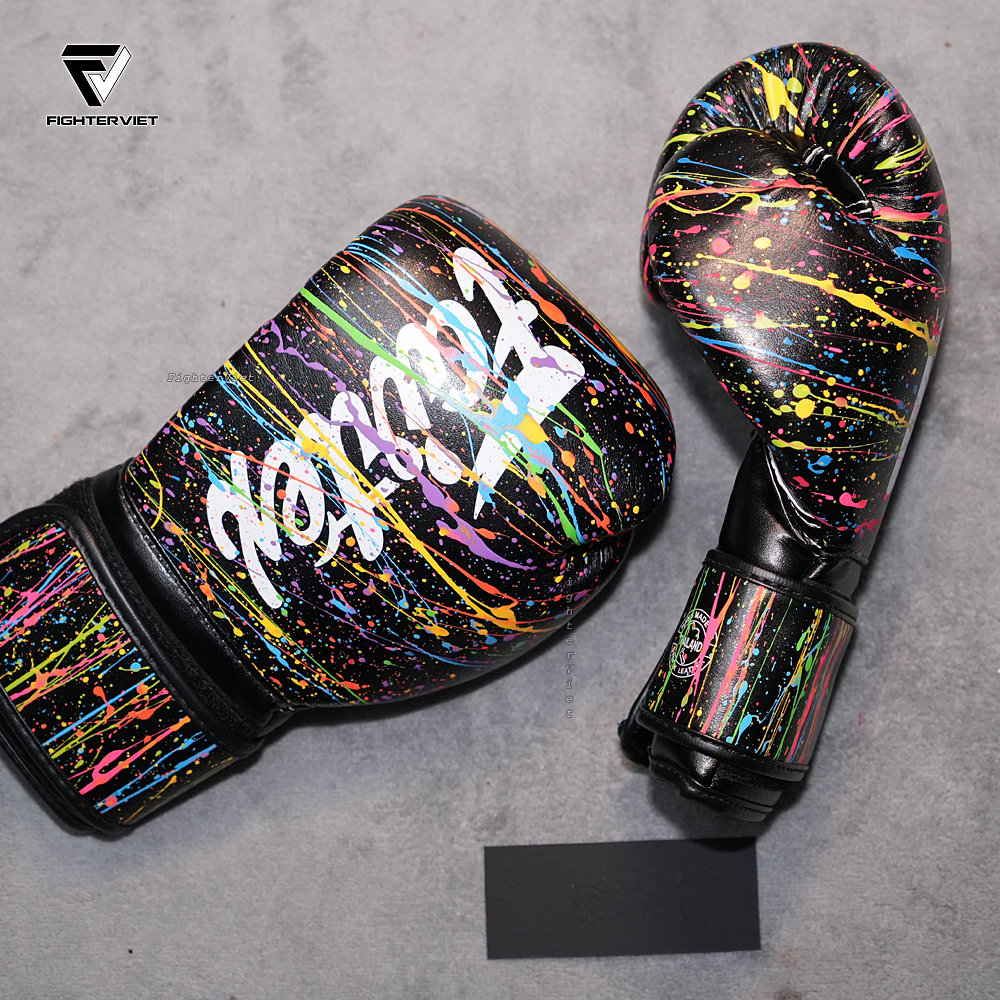 Găng Boxing Fairtex BGV14PT Art Collection - Black/Painter