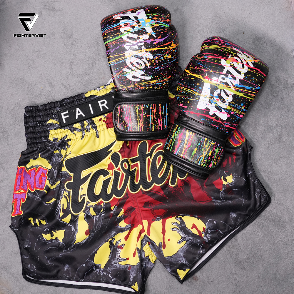 Găng Boxing Fairtex BGV14PT Art Collection - Black/Painter