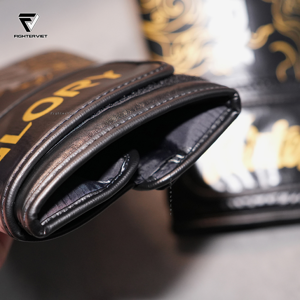 Găng Boxing Fairtex X Glory BGVG3 Kickboxing Gloves Black/Gold