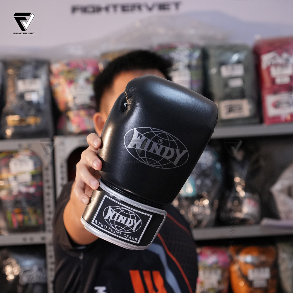 Găng Boxing Windy BGVH Sliver - Windy Boxing Gloves Đen Xám 7 Găng Boxing Windy BGVH Sliver - Windy Boxing Gloves Đen Xám