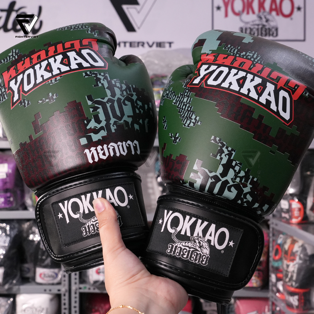 Găng Boxing YOKKAO Thai Camo - Forest