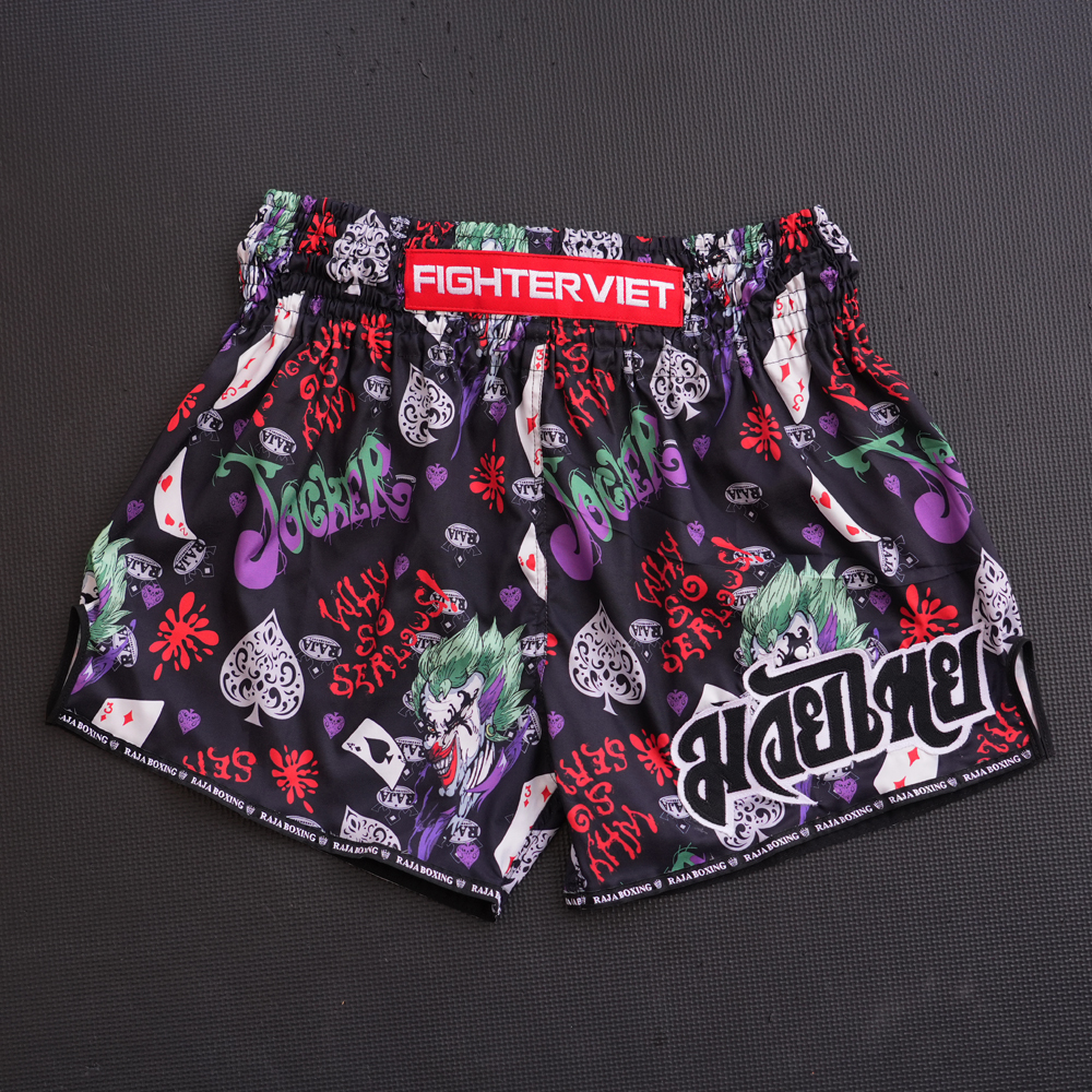 Quần Muay Thai Raja x FighterViet - Jocker Muay Thai Shorts 7 Quần Muay Thai Raja x FighterViet - Jocker Muay Thai Shorts