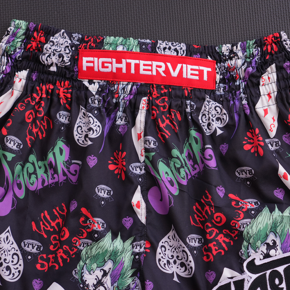 Quần Muay Thai Raja x FighterViet - Jocker Muay Thai Shorts 9 Quần Muay Thai Raja x FighterViet - Jocker Muay Thai Shorts
