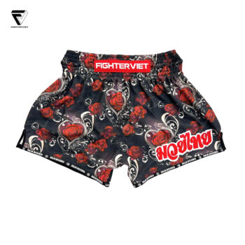 Quần Muay Thai Raja x FighterViet - Rose Muay Thai Shorts