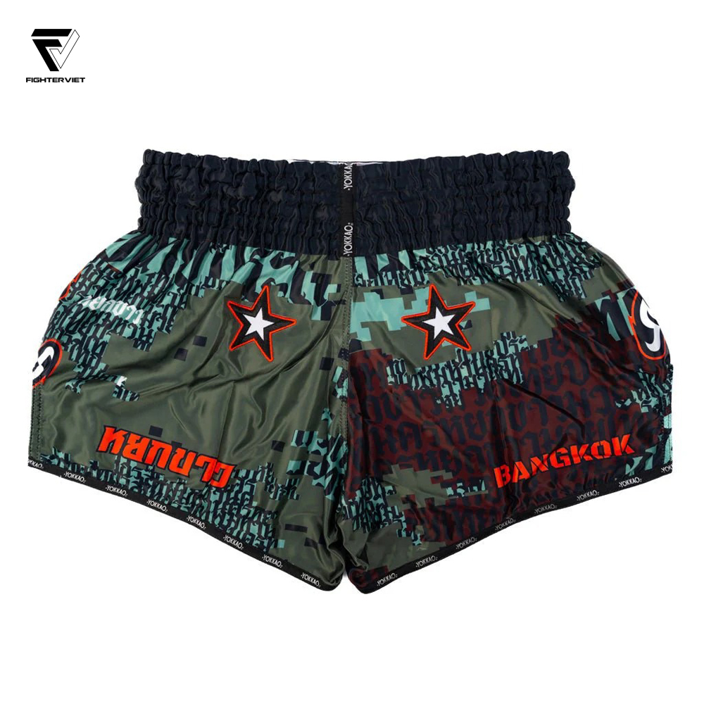 Quần Muay Thai YOKKAO CAMO - Green Black 3 Quần Muay Thai YOKKAO CAMO - Green Black