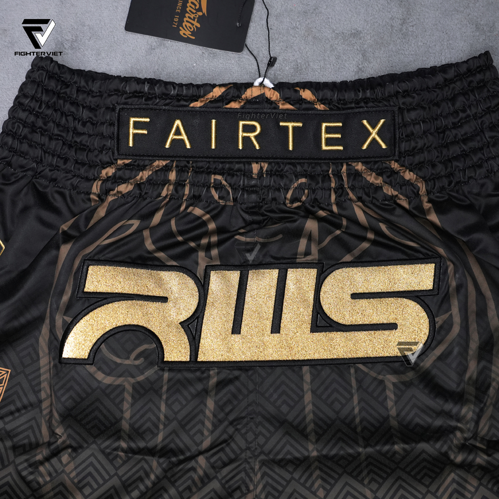 Quần Muay Thai Fairtex x RWS Champion (Rajadamnern World Series) - Black Gold 20 Quần Muay Thai Fairtex x RWS Champion (Rajadamnern World Series) - Black Gold