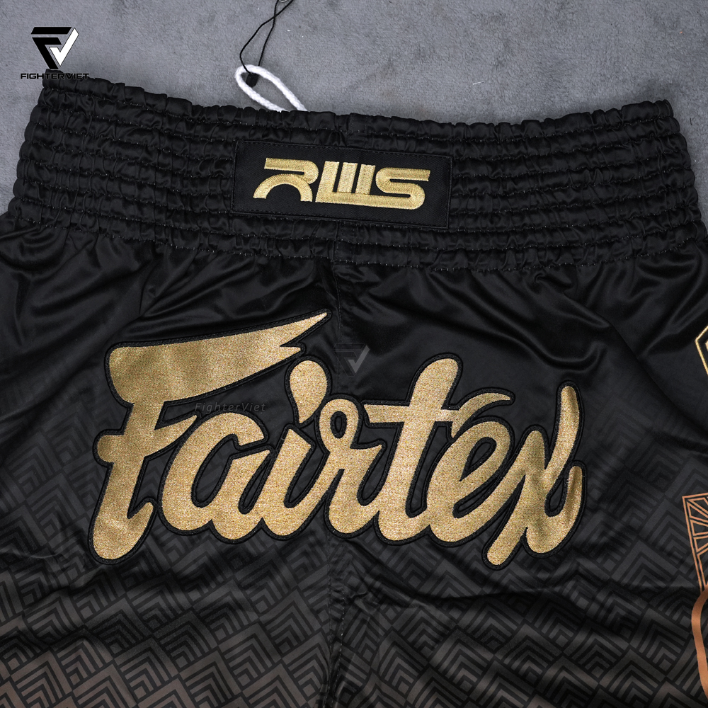Quần Muay Thai Fairtex x RWS Champion (Rajadamnern World Series) - Black Gold 21 Quần Muay Thai Fairtex x RWS Champion (Rajadamnern World Series) - Black Gold
