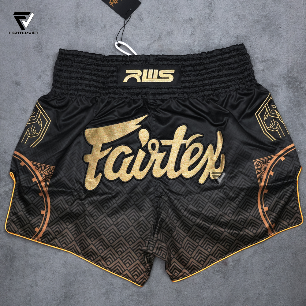 Quần Muay Thai Fairtex x RWS Champion (Rajadamnern World Series) - Black Gold 17 Quần Muay Thai Fairtex x RWS Champion (Rajadamnern World Series) - Black Gold